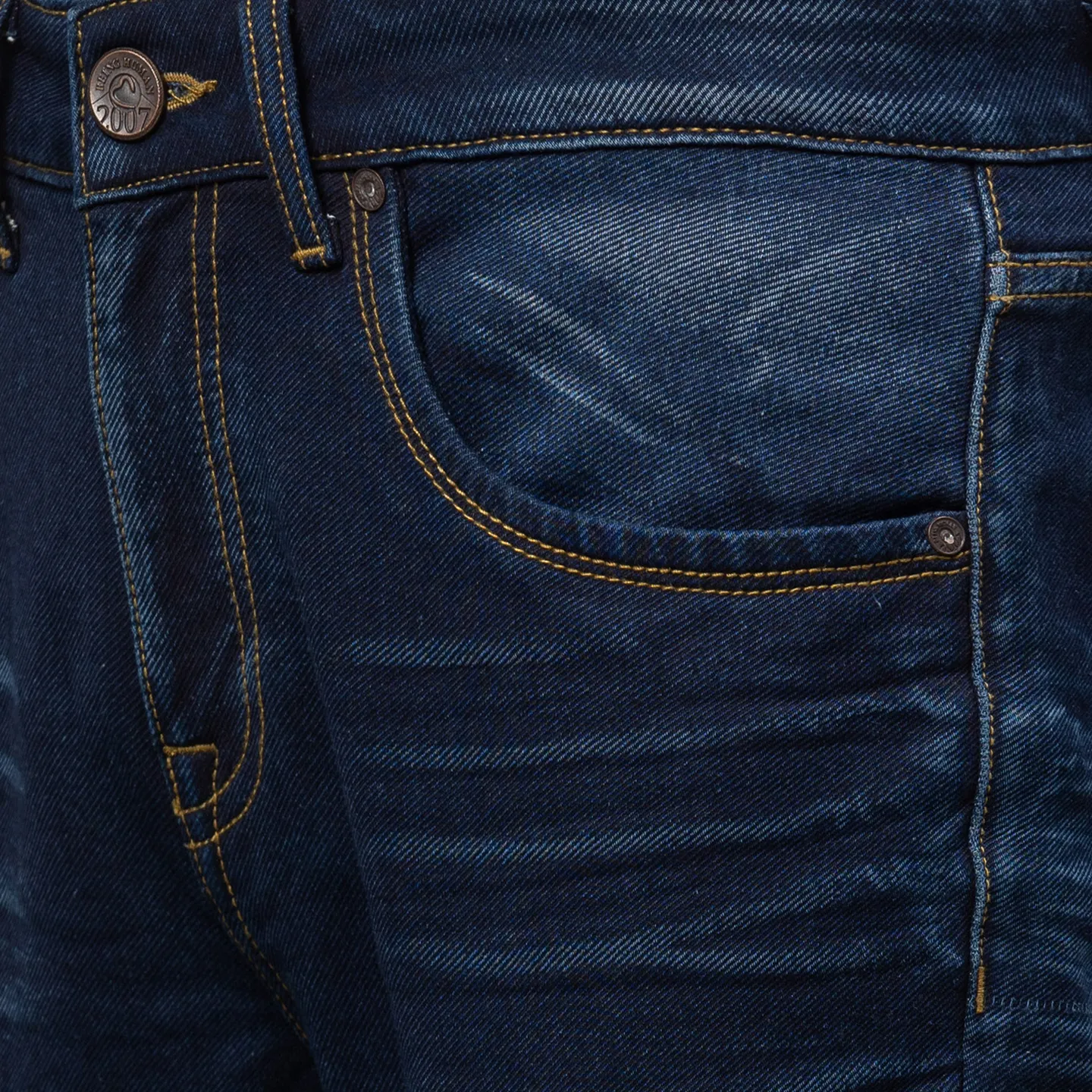 Blue Cropped Fit Men's Denims by Being Human Clothing - Image 5