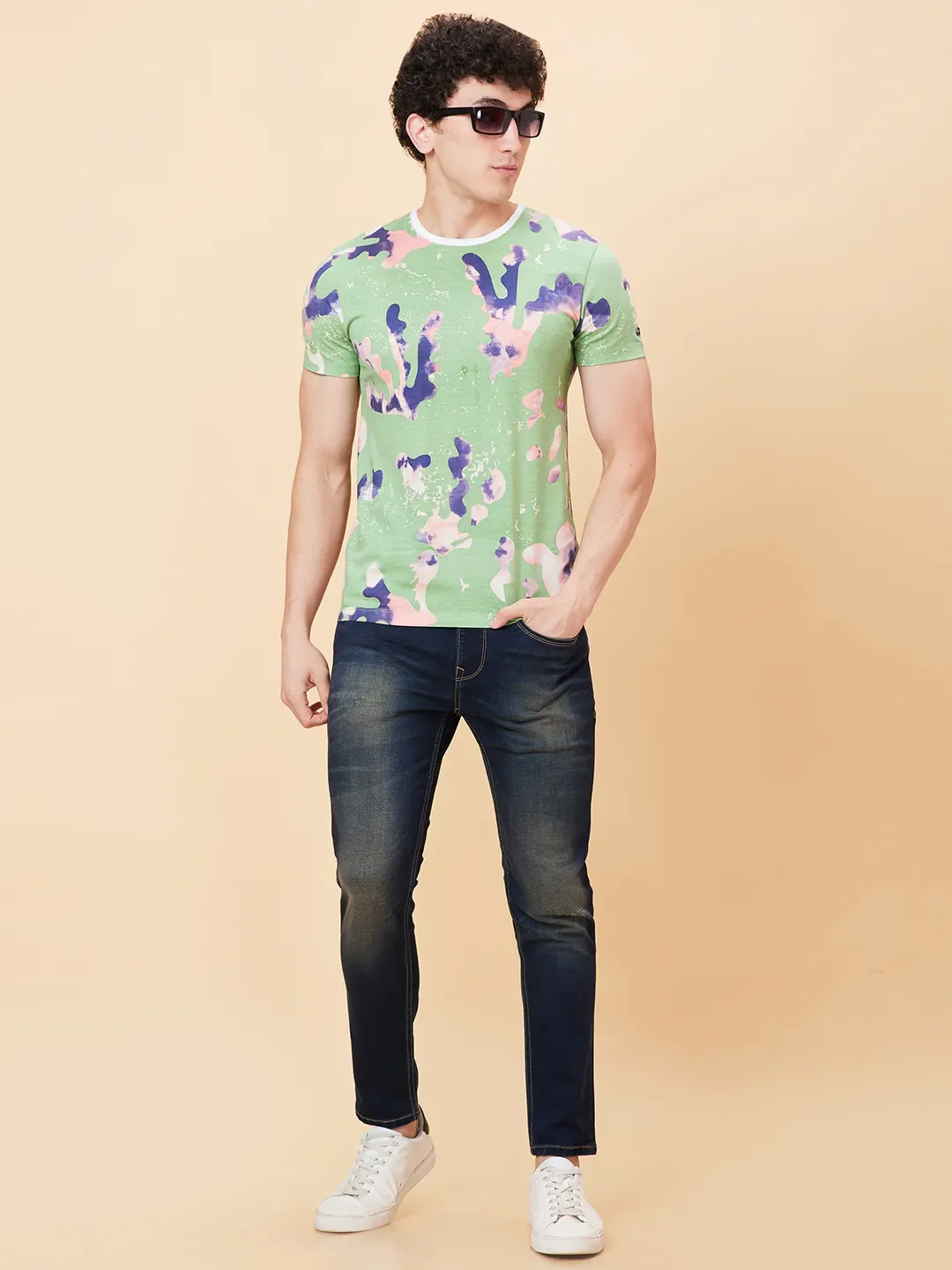 Blue Cropped fit Men's Denims by Being Human Clothing - Image 6