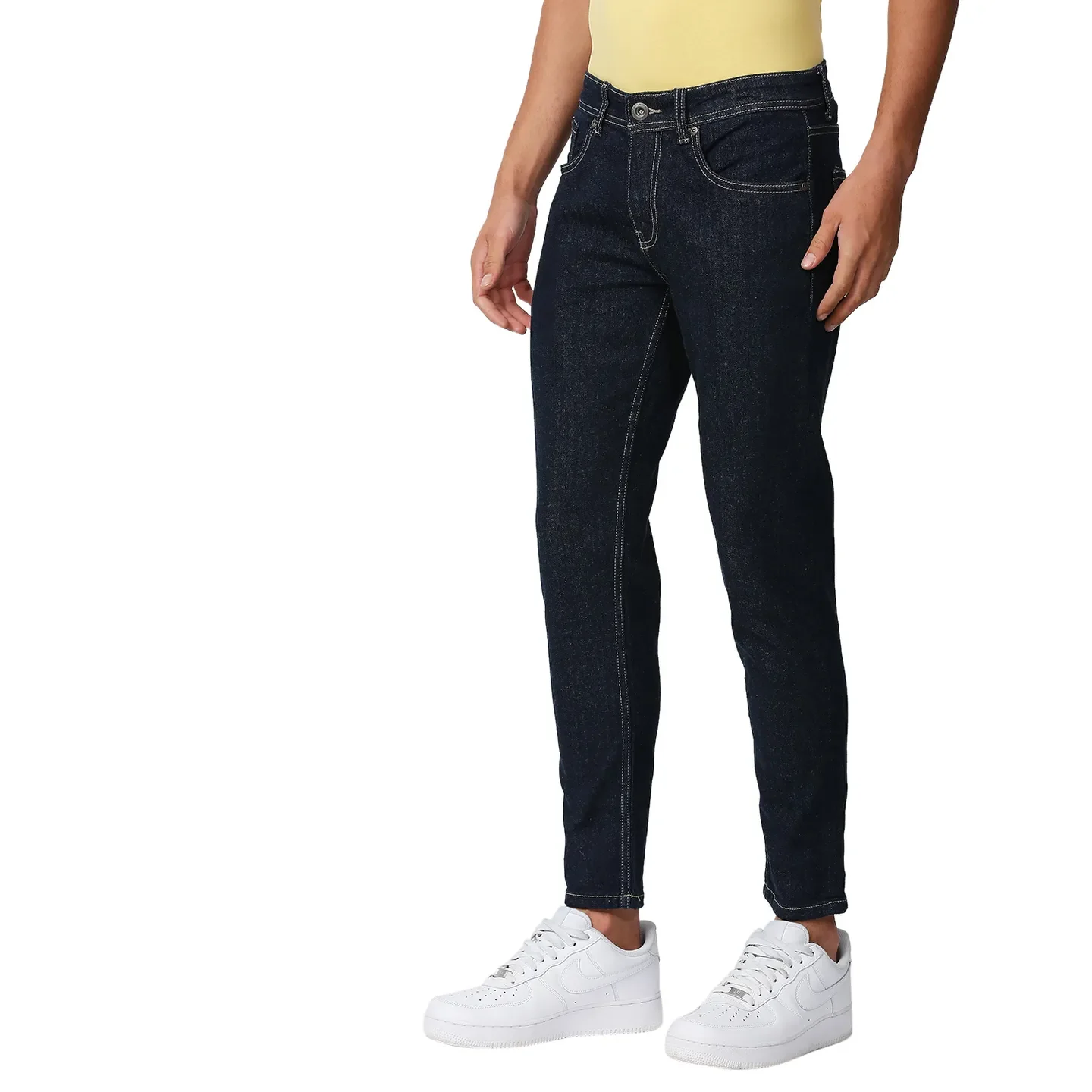 Blue Cropped Fit Men's Denims by Being Human Clothing - Image 2