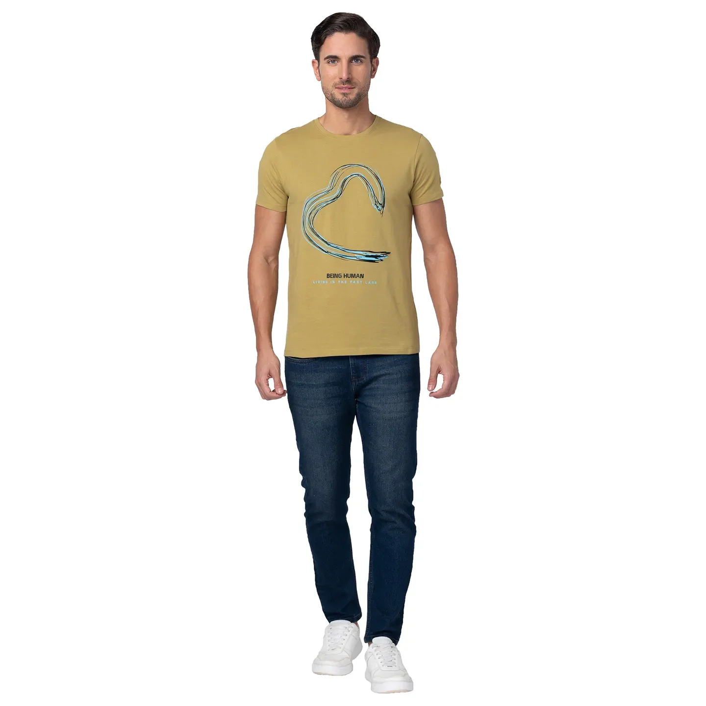 Blue Cropped Fit Men's Denims by Being Human Clothing - Image 5