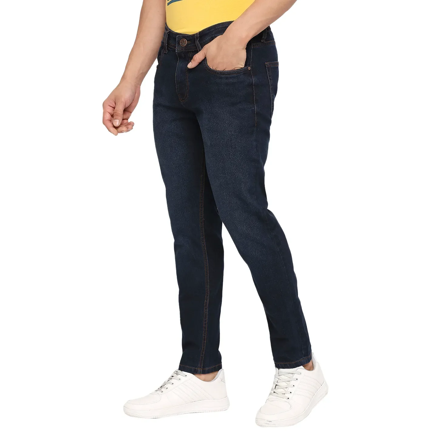Blue Cropped Fit Men's Denims by Being Human Clothing - Image 2