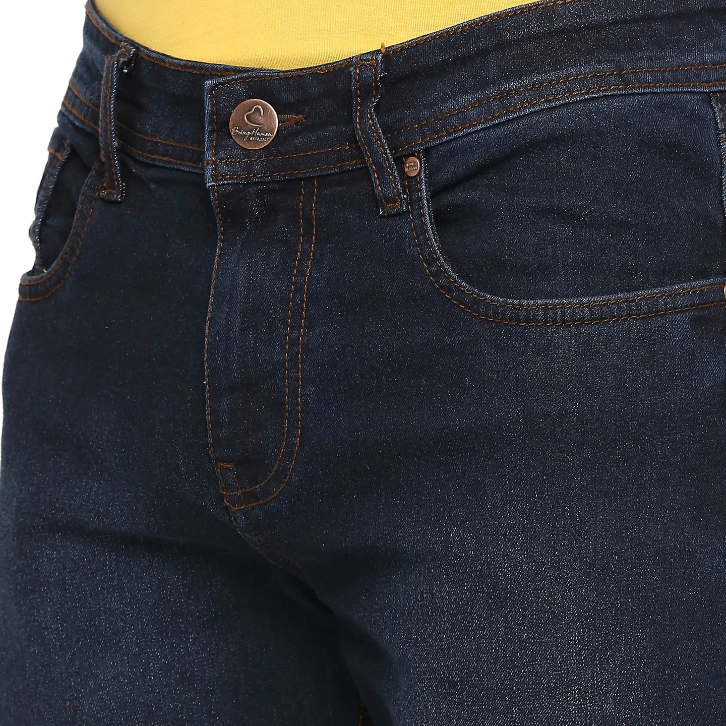 Blue Cropped Fit Men's Denims by Being Human Clothing - Image 5
