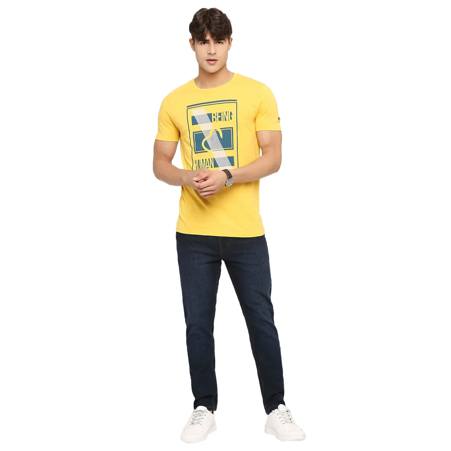 Blue Cropped Fit Men's Denims by Being Human Clothing - Image 6