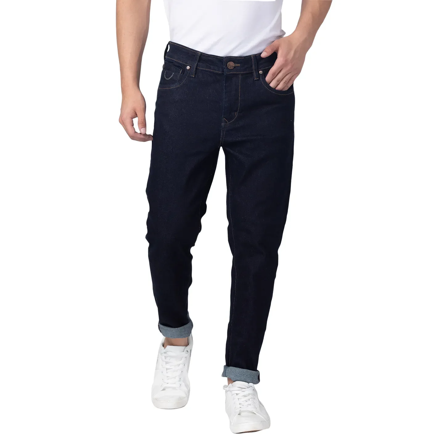 Blue Cropped Fit Men's Denims by Being Human Clothing