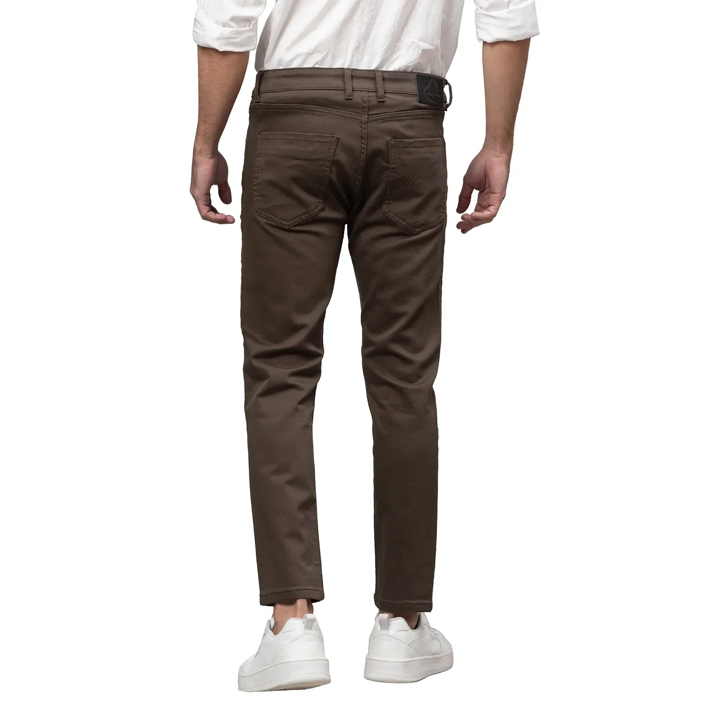 Grey Cropped Fit Denims For Men By Being Human Clothing - Image 3
