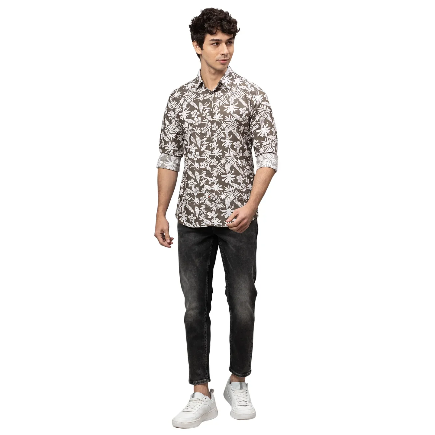 Grey Cropped Fit Men's Denims by Being Human Clothing - Image 2