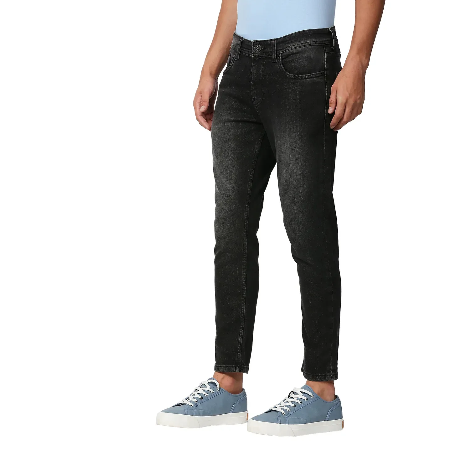 Grey Cropped Fit Men's Denims by Being Human Clothing - Image 2