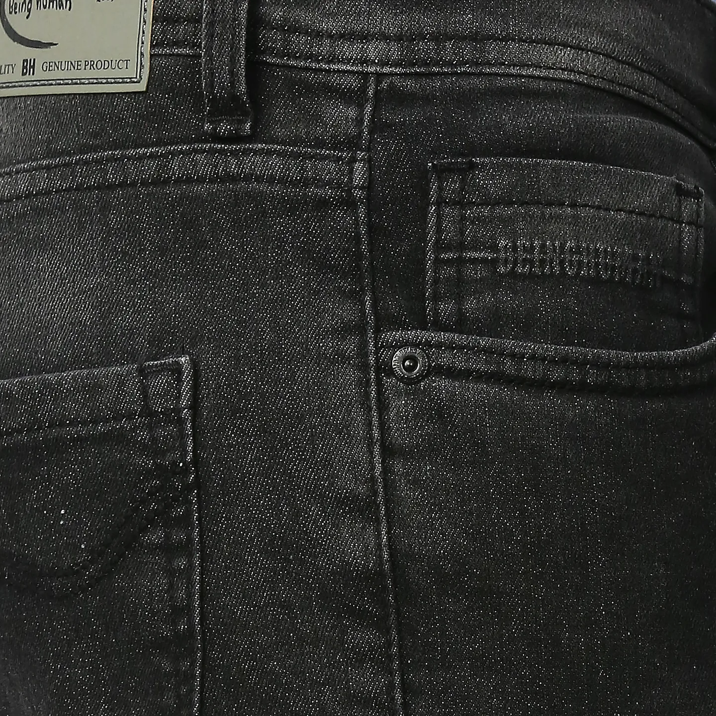 Grey Cropped Fit Men's Denims by Being Human Clothing - Image 5