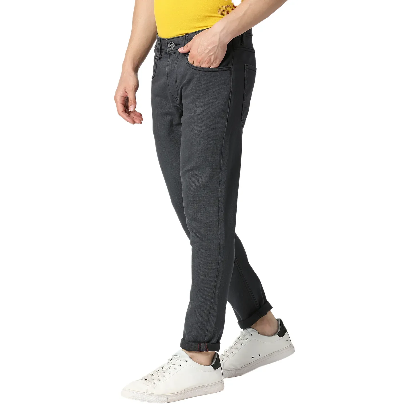 Grey Cropped Fit Men's Denims by Being Human Clothing - Image 2