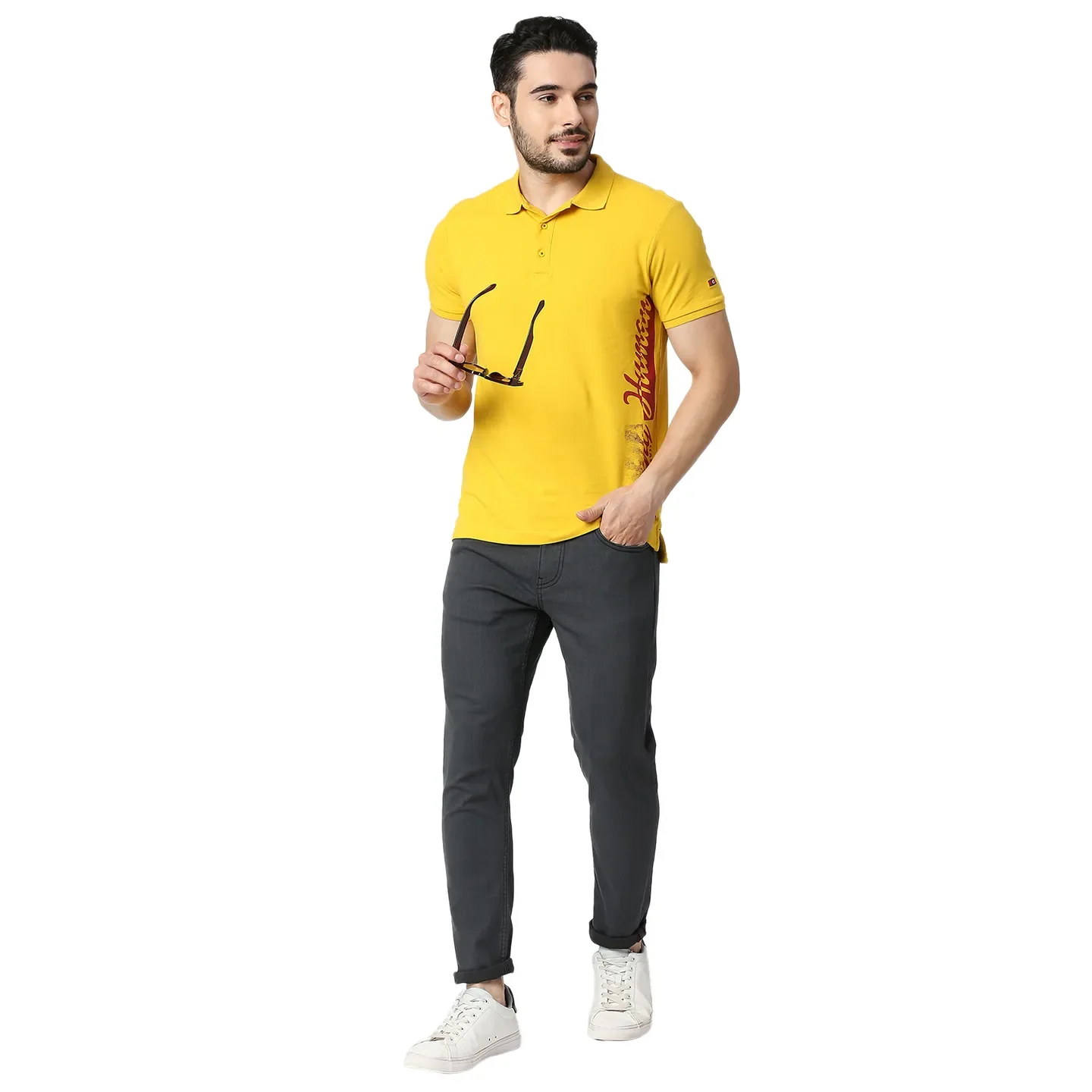 Grey Cropped Fit Men's Denims by Being Human Clothing - Image 5