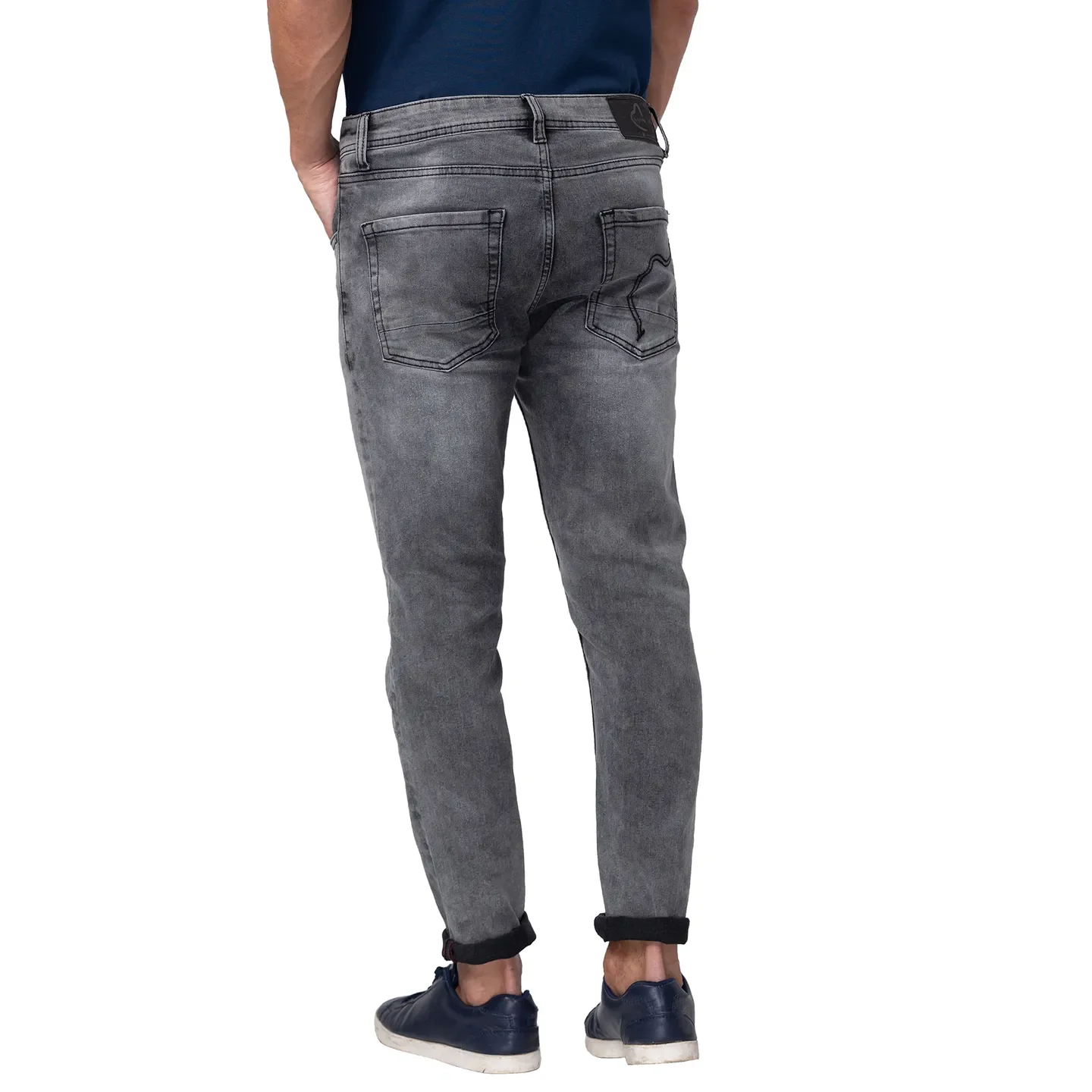 Grey Cropped Fit Men's Denims by Being Human Clothing - Image 3