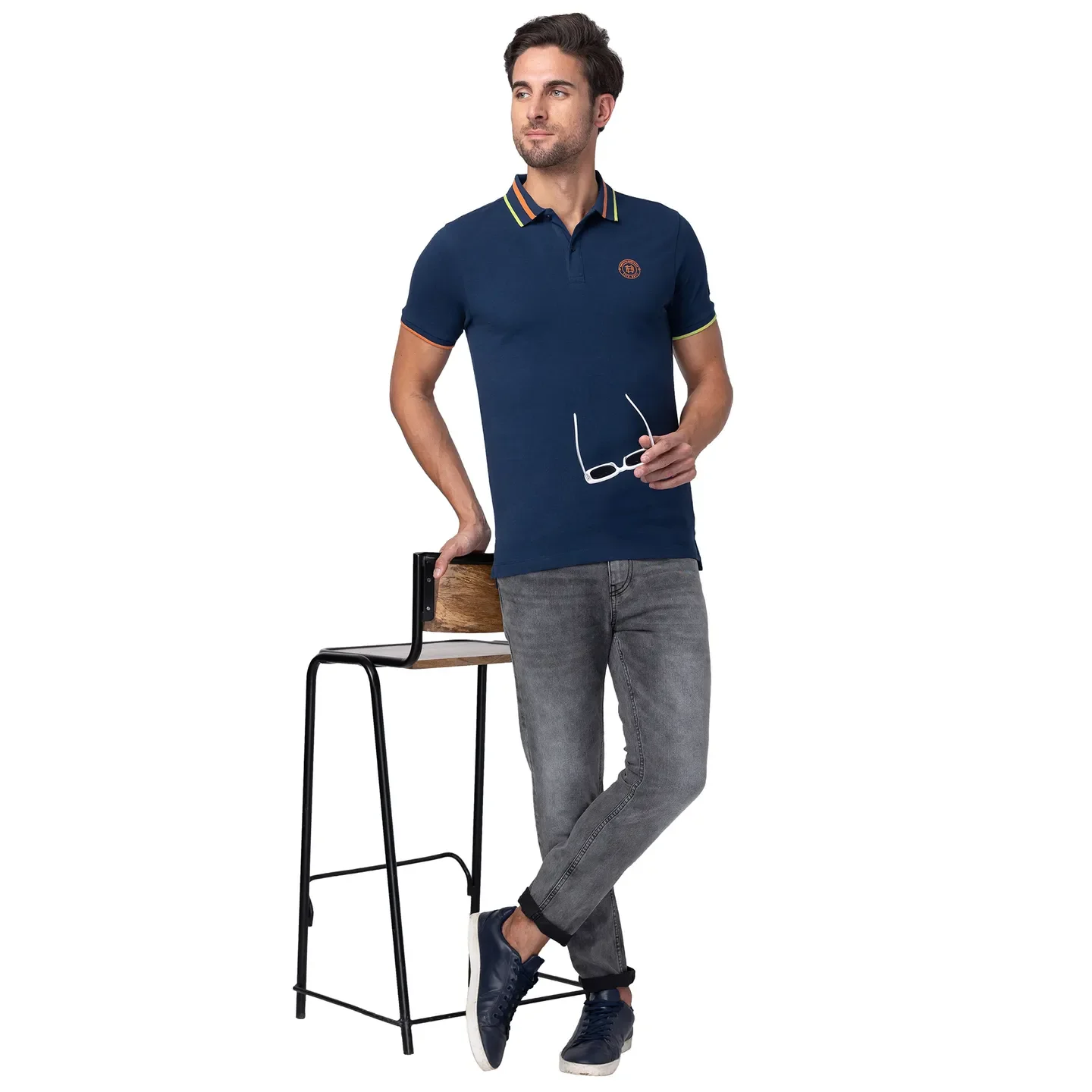 Grey Cropped Fit Men's Denims by Being Human Clothing - Image 6