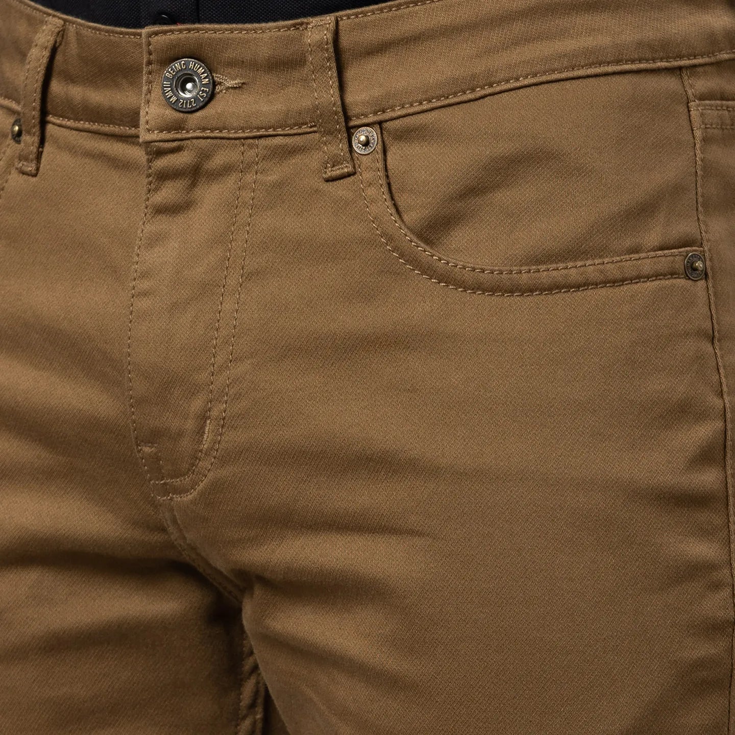 Khaki Boot Cut Fit Denims For Men By Being Human Clothing - Image 5