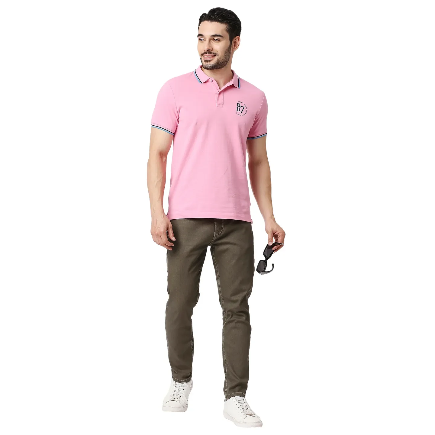 Khaki Cropped Fit Men's Denims by Being Human Clothing - Image 5