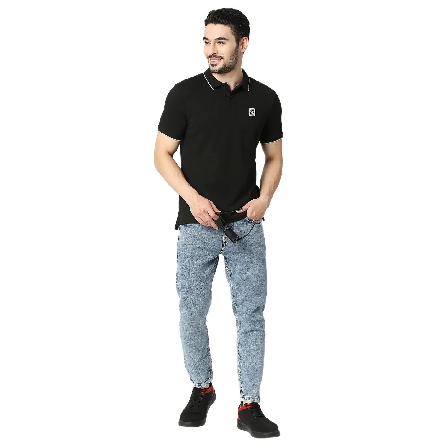 Blue Cropped Fit Men's Denims by Being Human Clothing - Image 5