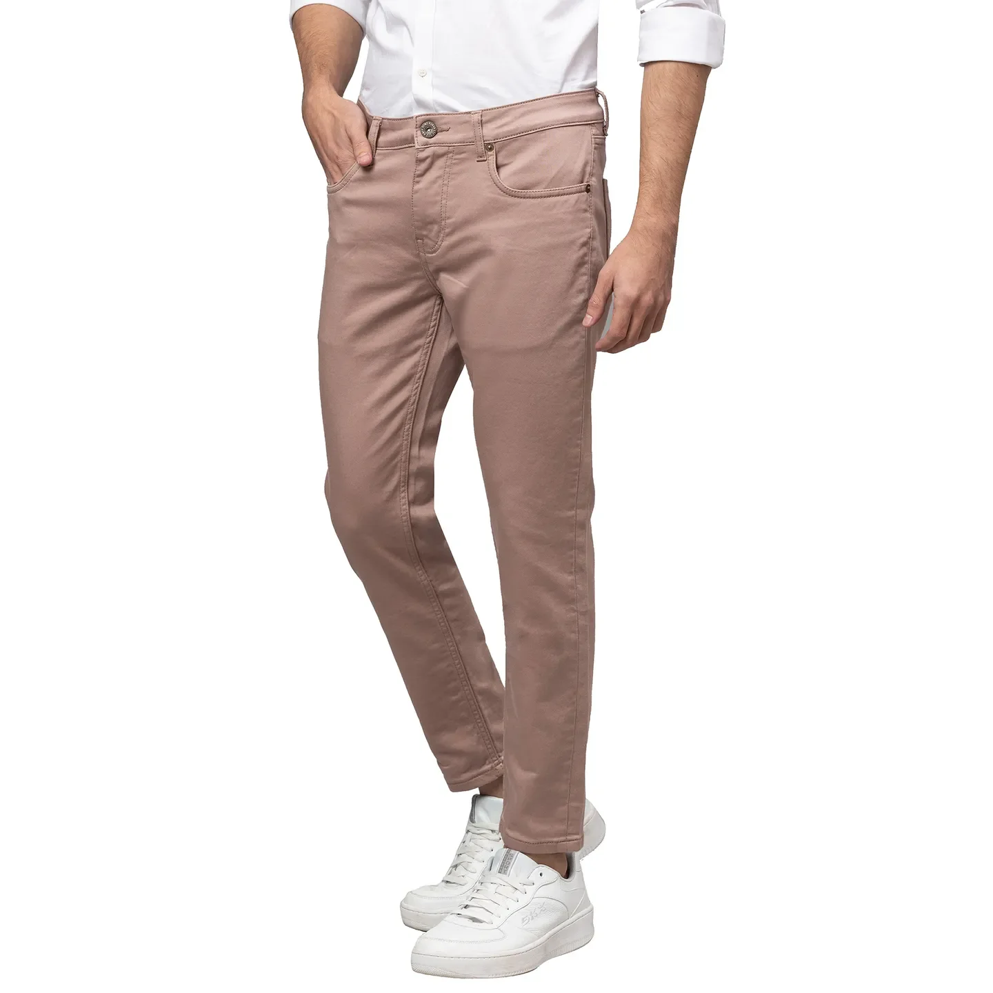 Mauve Boot Cut Fit Denims For Men By Being Human Clothing - Image 4