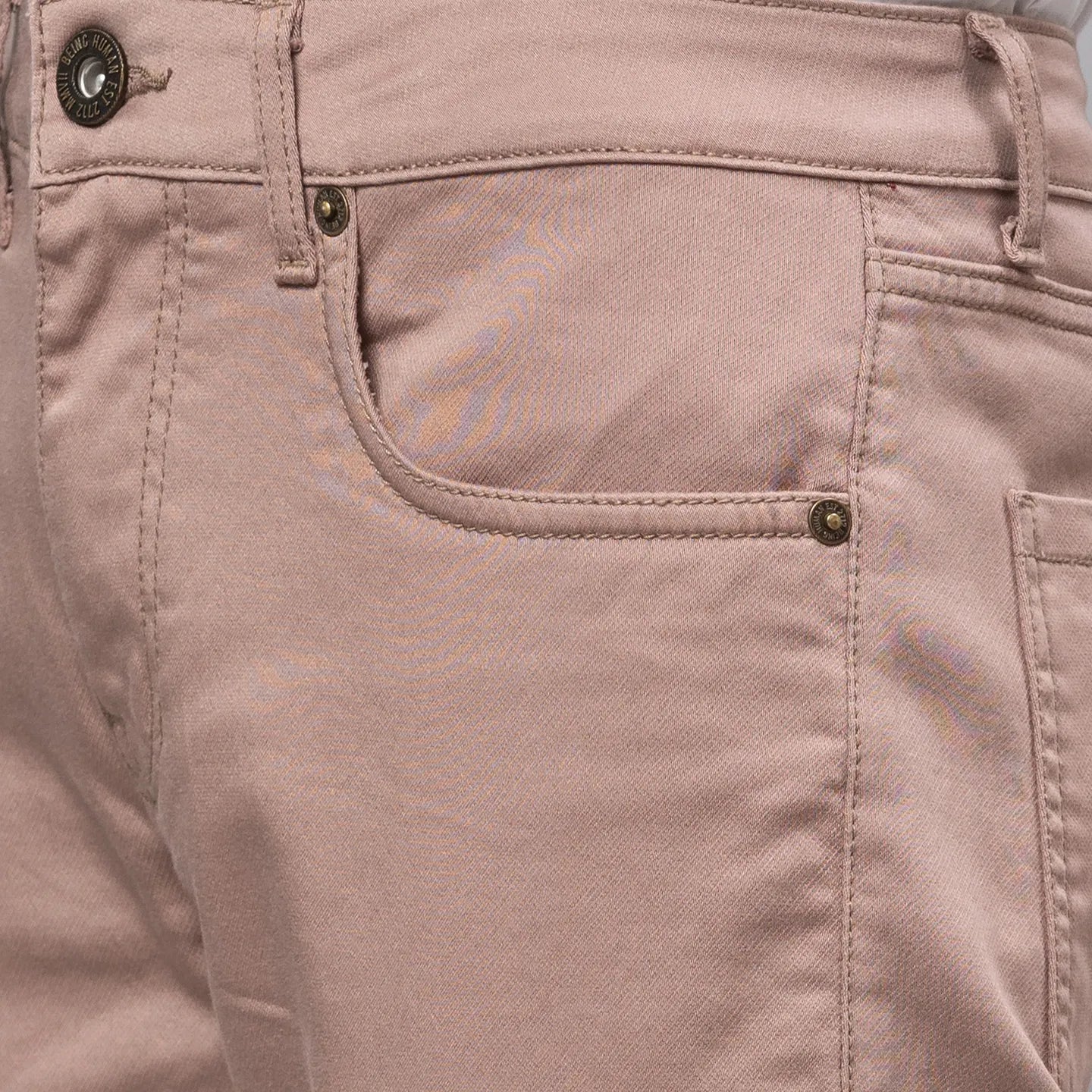 Mauve Boot Cut Fit Denims For Men By Being Human Clothing - Image 5
