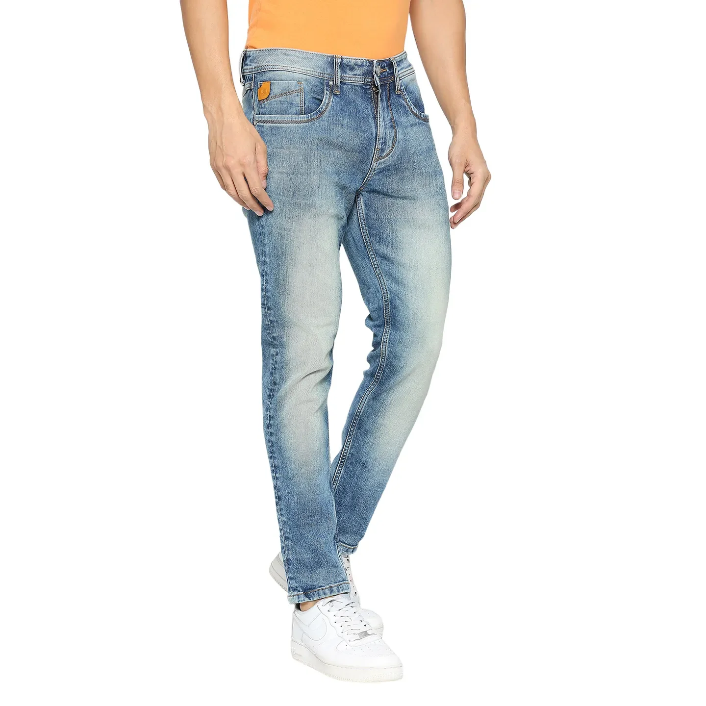 Blue Cropped Fit Men's Denims by Being Human Clothing - Image 3