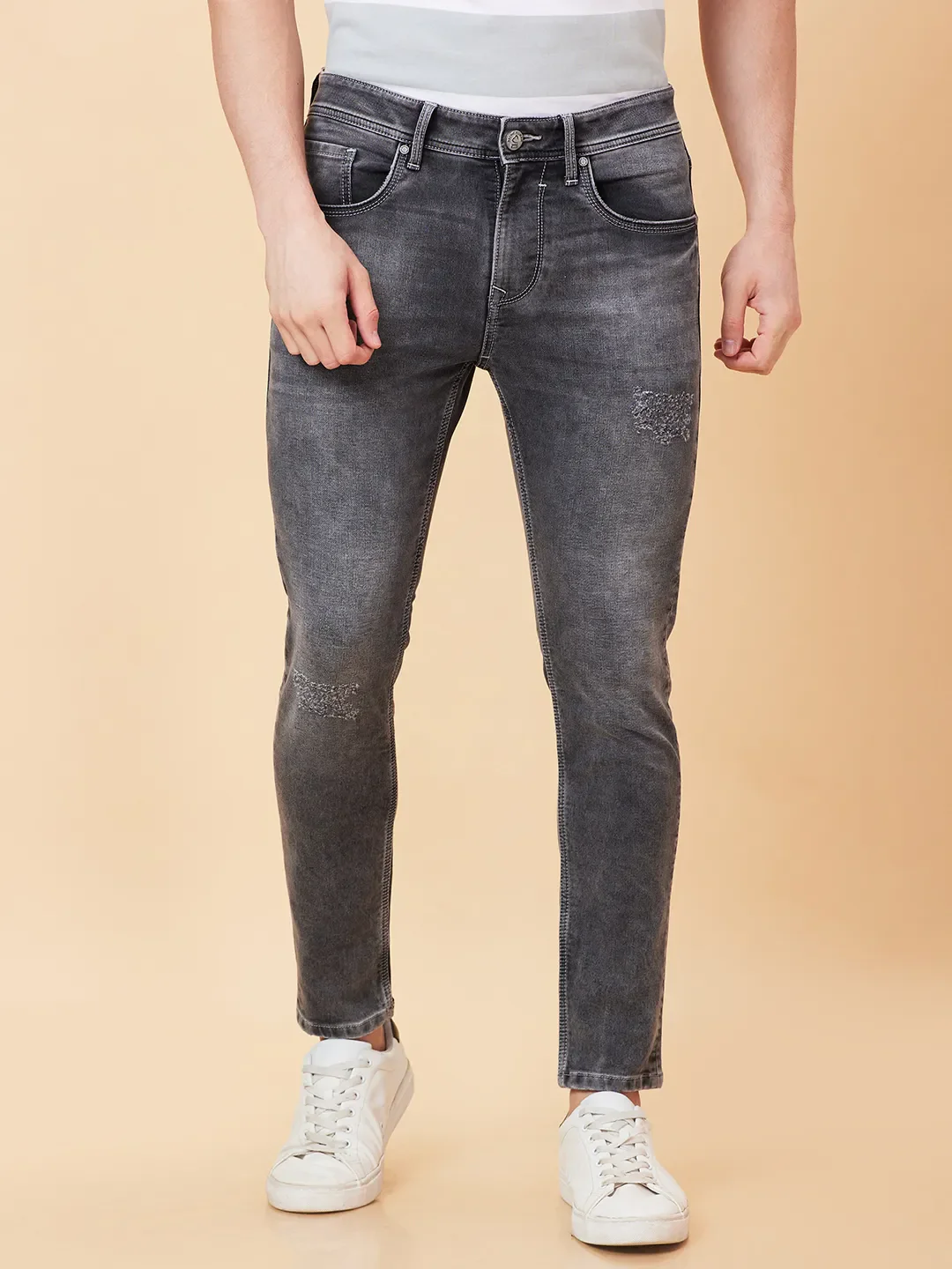 Blue Cropped fit Men's Denims by Being Human Clothing - Image 2