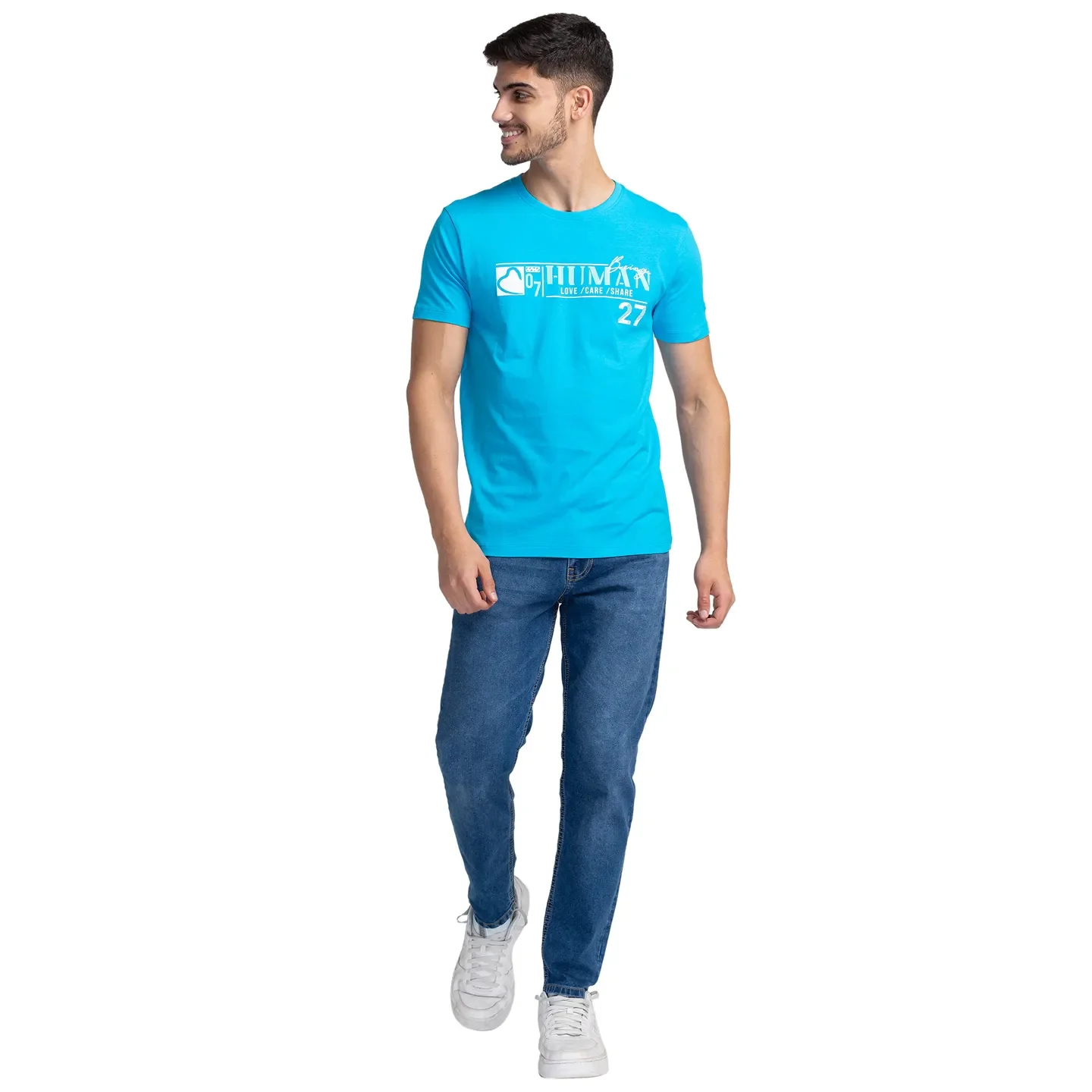 Blue Cropped Fit Men's Denims by Being Human Clothing - Image 6