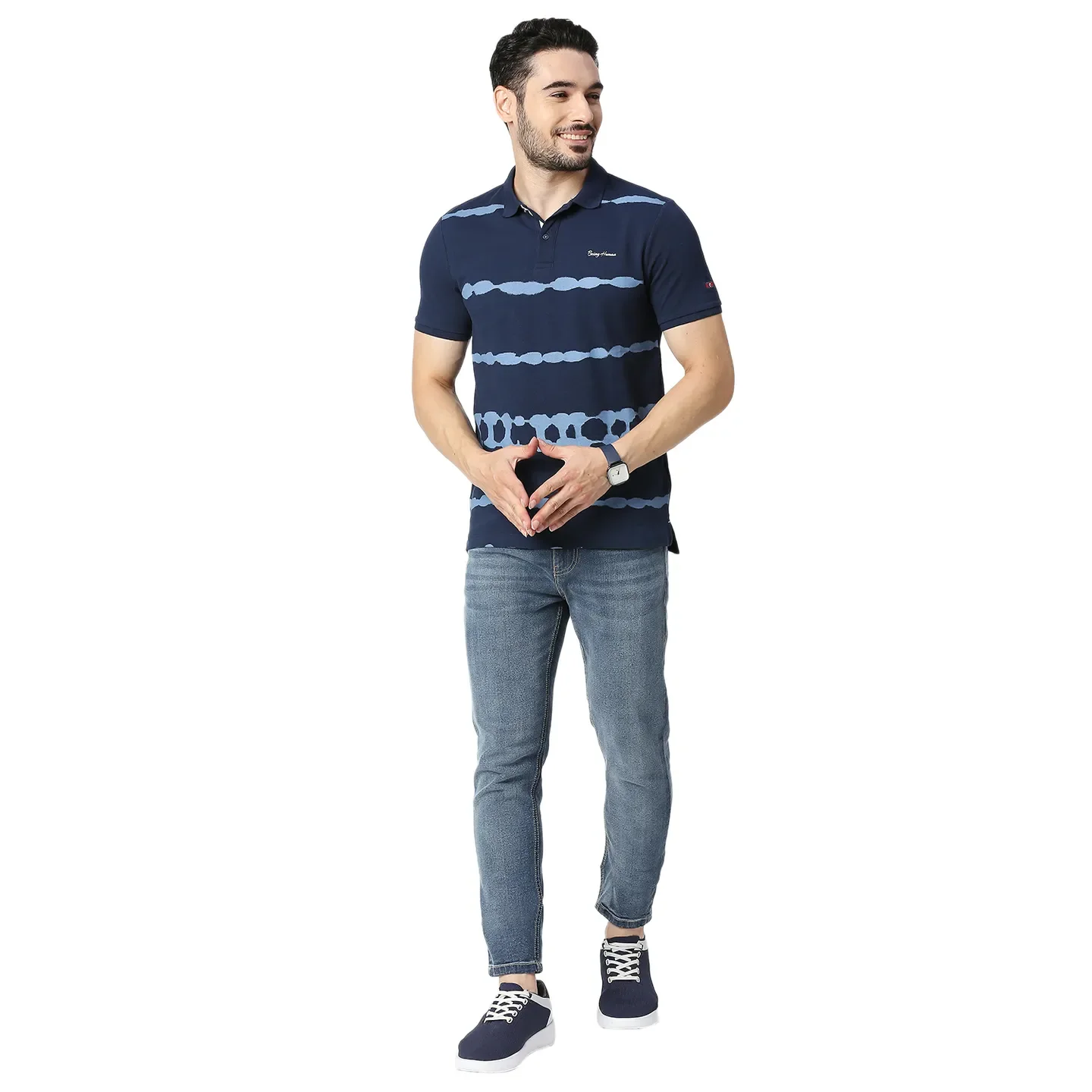 Blue Cropped Fit Men's Denims by Being Human Clothing - Image 5