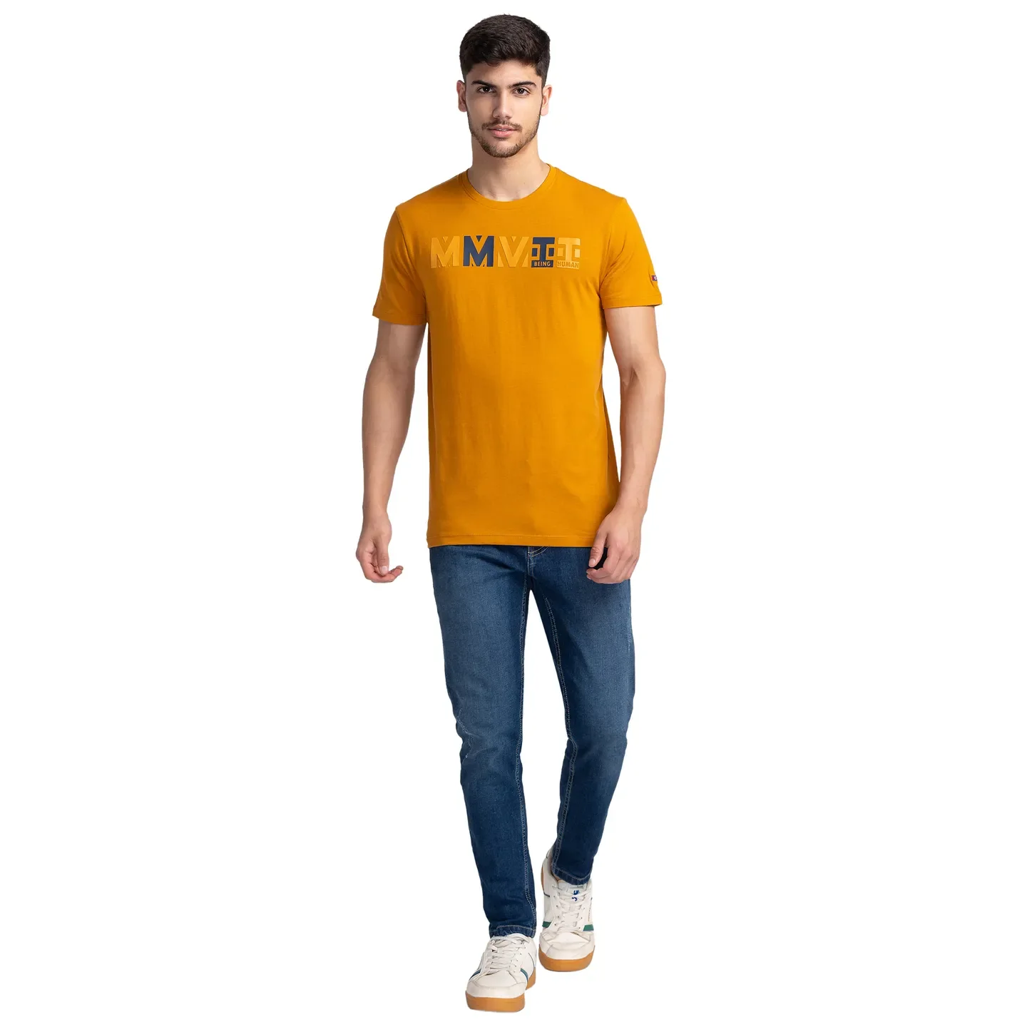 Blue Cropped Fit Men's Denims by Being Human Clothing - Image 2