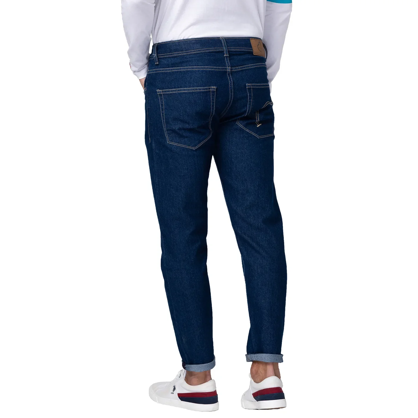 Blue Cropped Fit Men's Denims by Being Human Clothing - Image 3