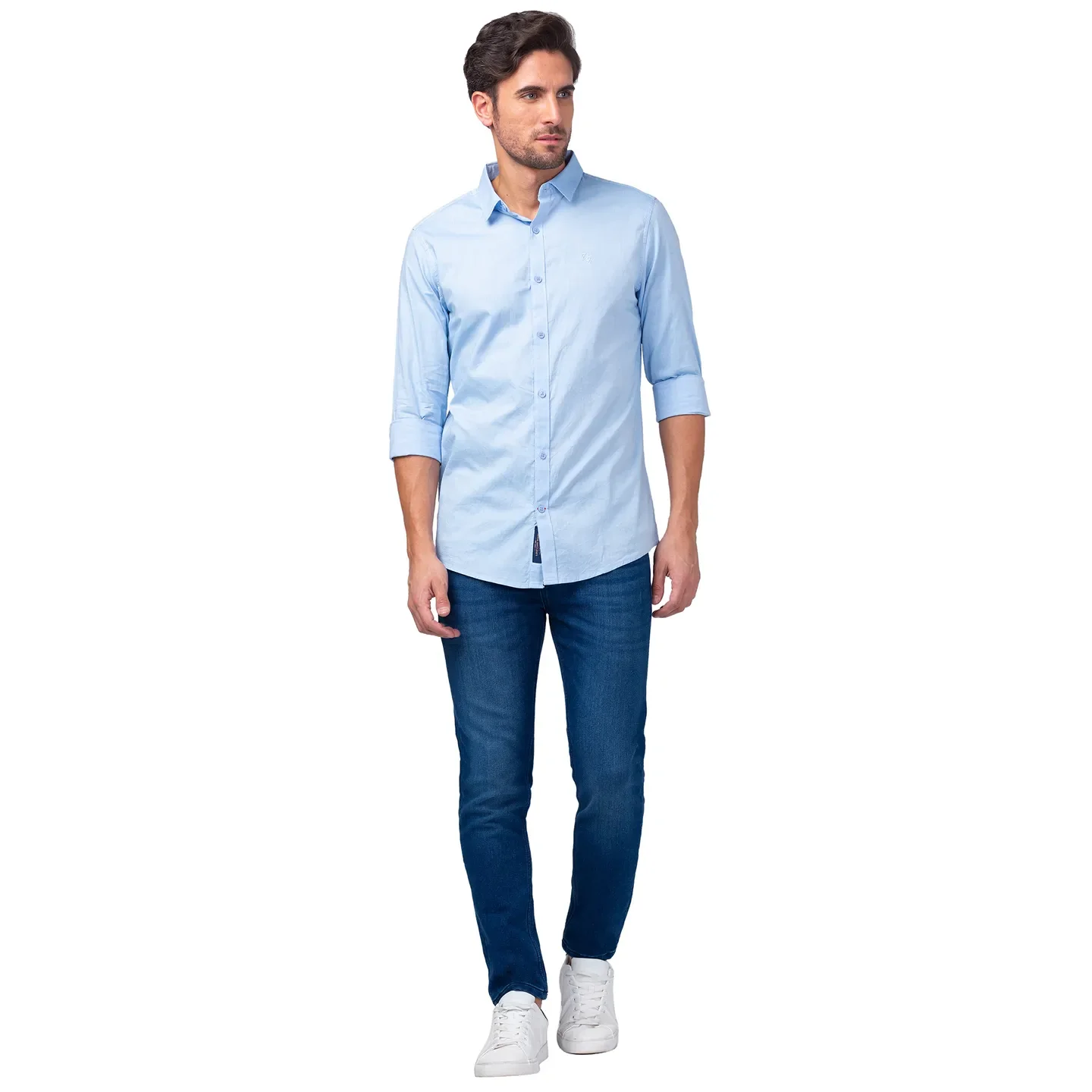 Blue Cropped Fit Men's Denims by Being Human Clothing - Image 2