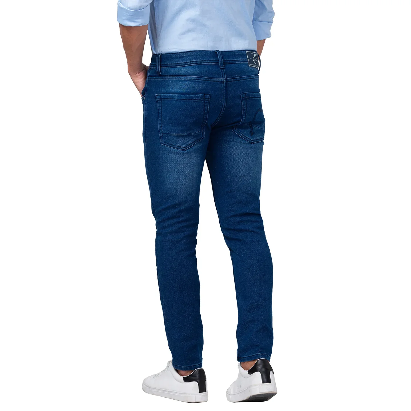 Blue Cropped Fit Men's Denims by Being Human Clothing - Image 3