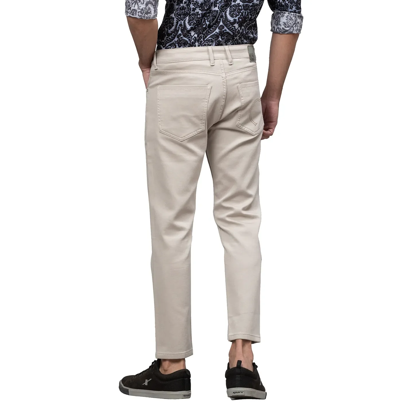 Grey Cropped Fit Men's Denims by Being Human Clothing - Image 3