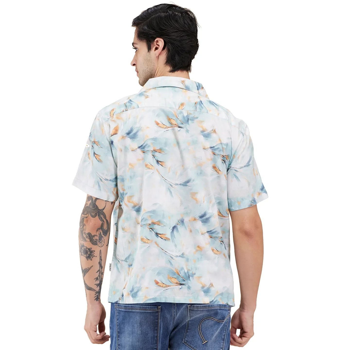 Sea Green Easy Fit Regular Collar Men's Shirt by Being Human Clothing - Image 3