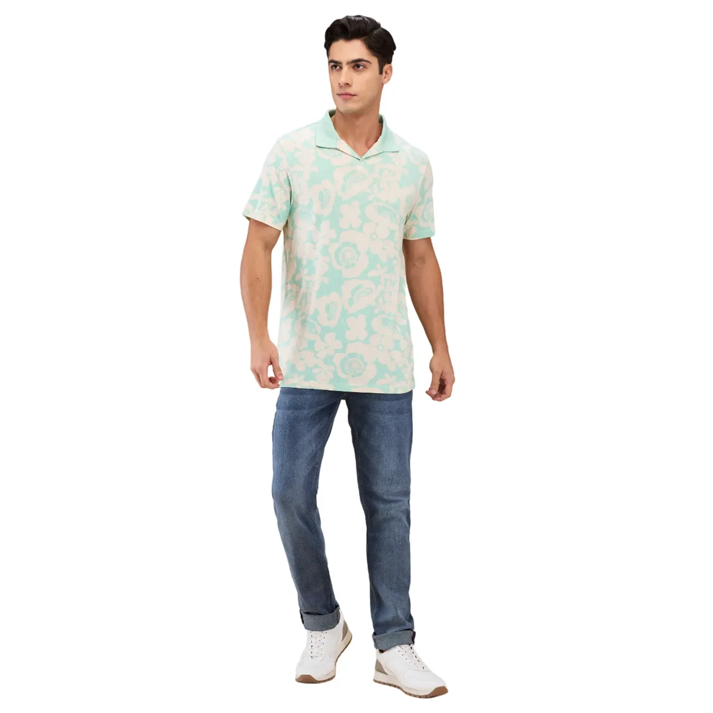 Mint Easy Fit Men's Polo T-shirt by Being Human Clothing - Image 2