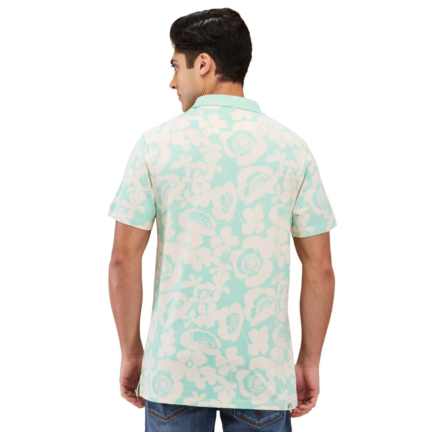 Mint Easy Fit Men's Polo T-shirt by Being Human Clothing - Image 3