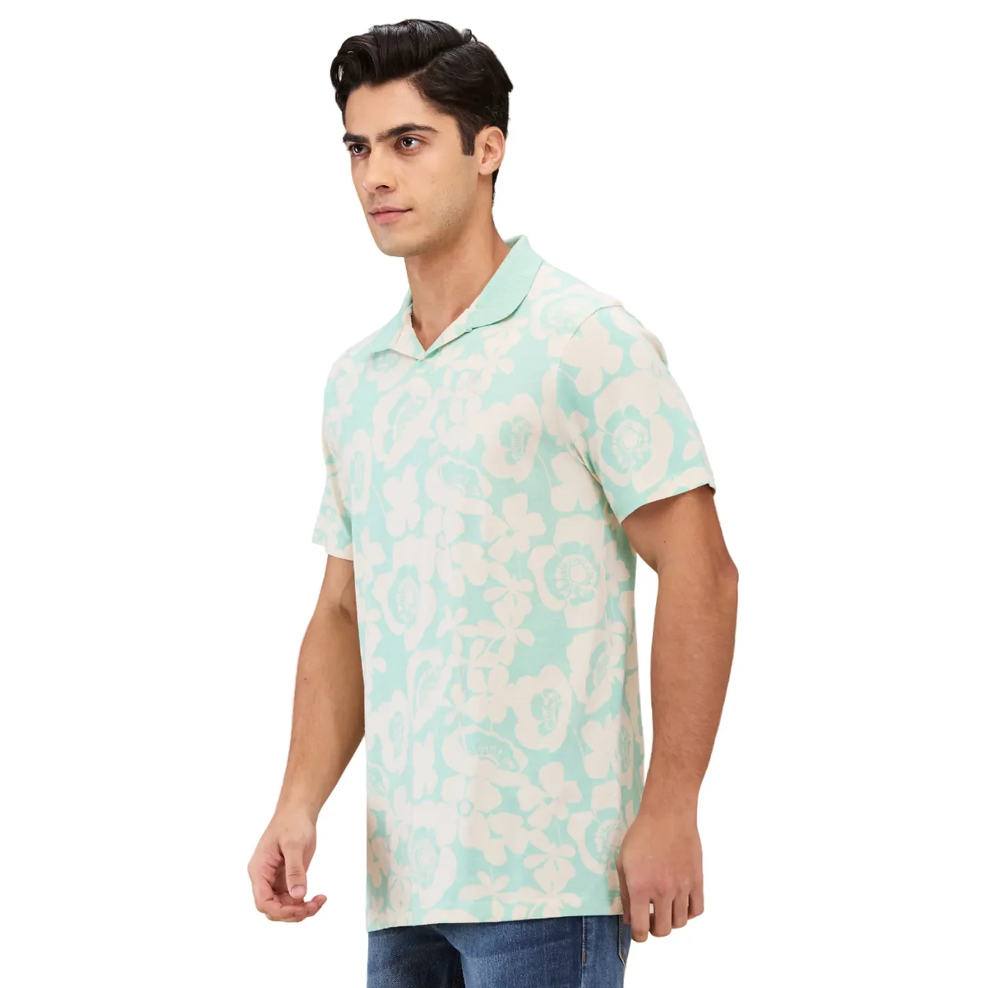 Mint Easy Fit Men's Polo T-shirt by Being Human Clothing - Image 4