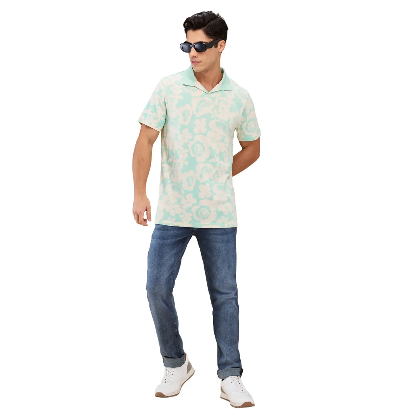 Mint Easy Fit Men's Polo T-shirt by Being Human Clothing - Image 6