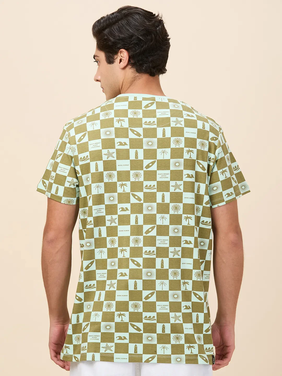 Mint Easy Fit Round Neck Men's T-Shirt by Being Human Clothing - Image 3