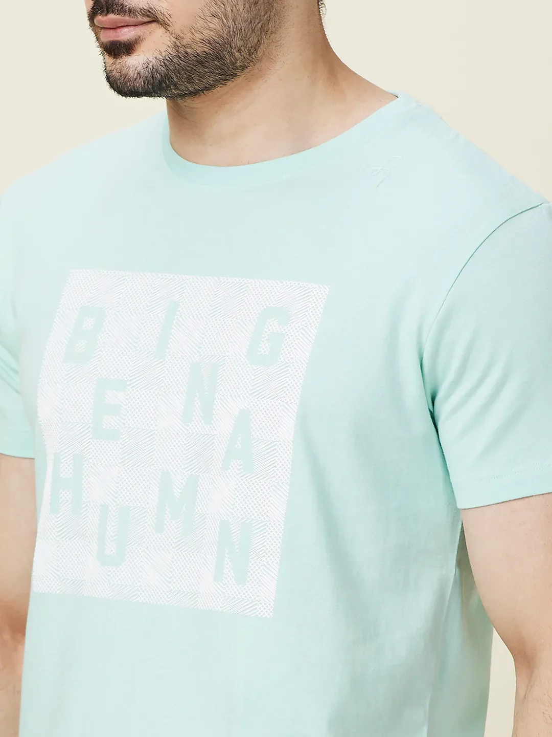 Mint Slim Fit Round Neck Men's T-Shirt by Being Human Clothing - Image 5