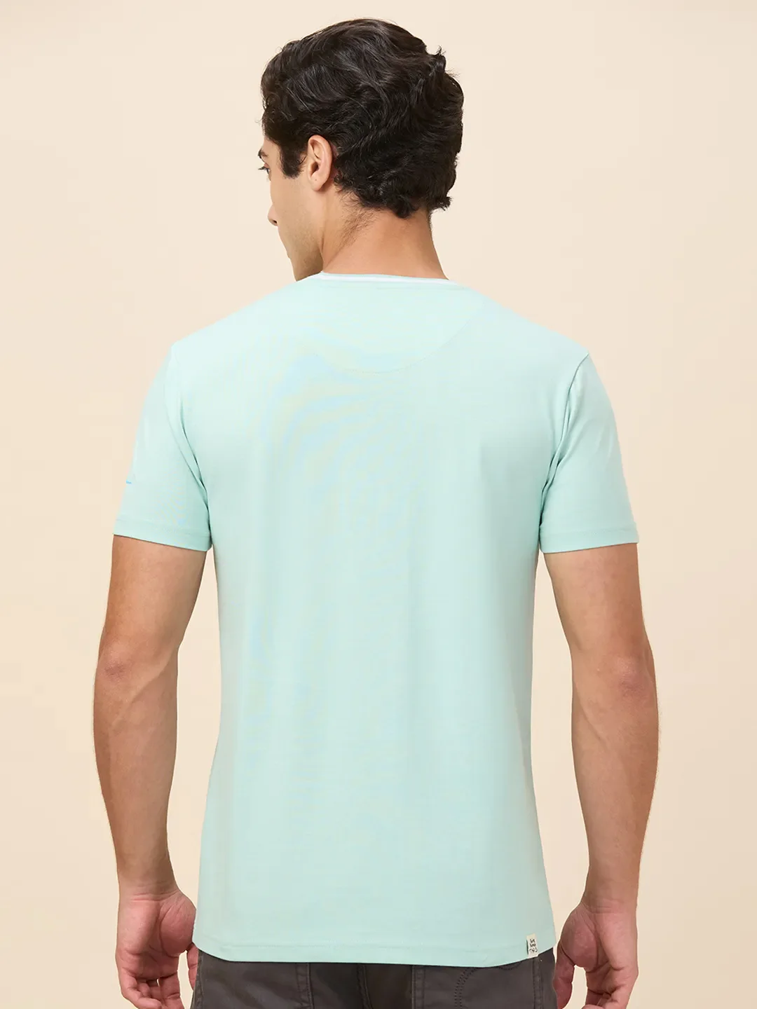 Mint Slim Fit Round Neck Men's T-Shirt by Being Human Clothing - Image 3