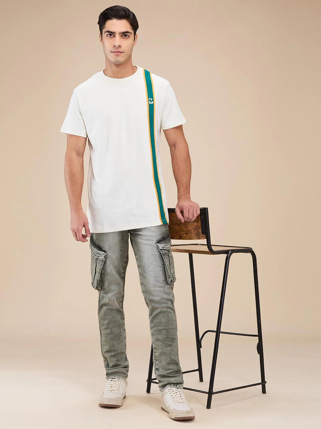 Olive Anti Fit Denims For Men By Being Human Clothing - Image 6