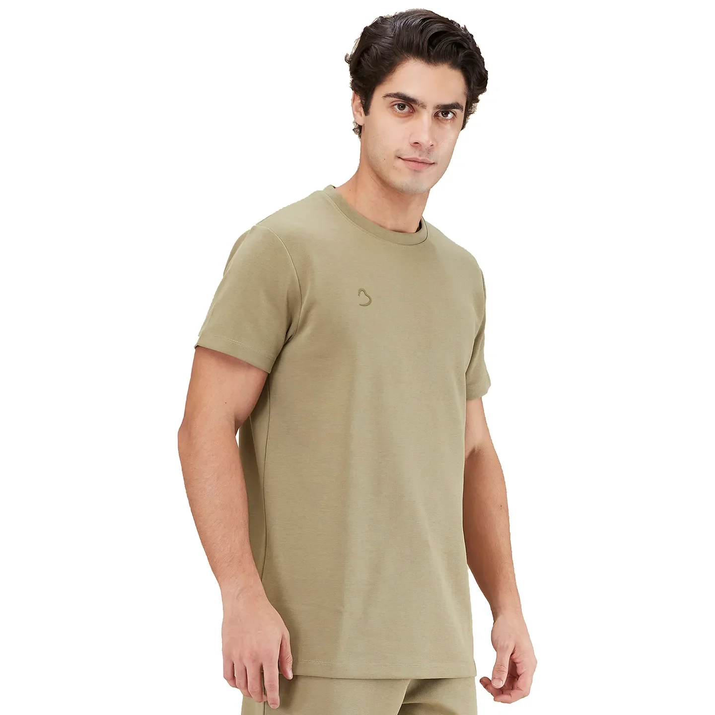 Olive Slim Fit Round Neck Men's T-Shirt by Being Human Clothing - Image 4
