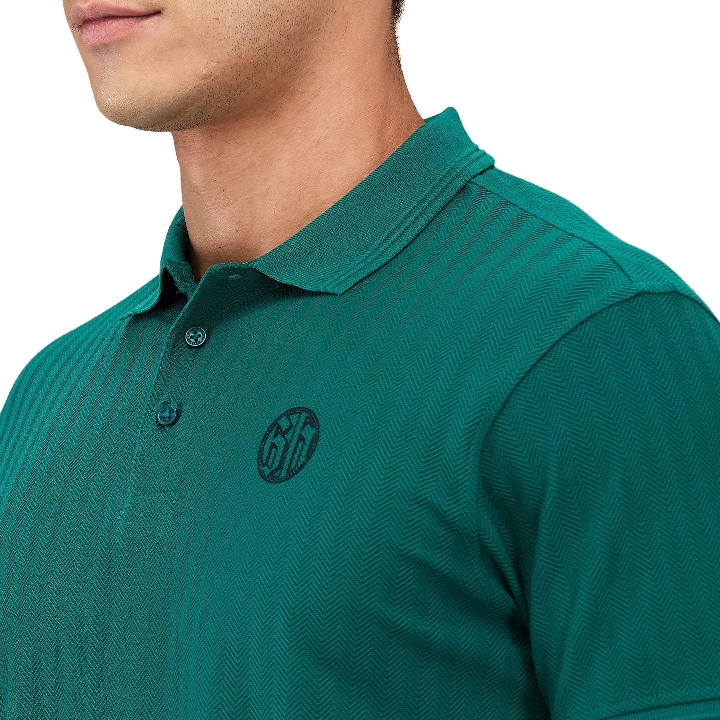 Green Regular Fit Men's Polo T-shirt by Being Human Clothing - Image 5