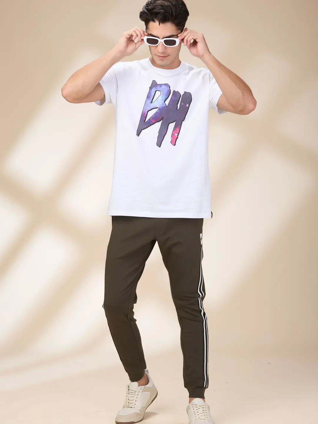 Olive Regular Fit Track Pants For Men By Being Human Clothing - Image 6
