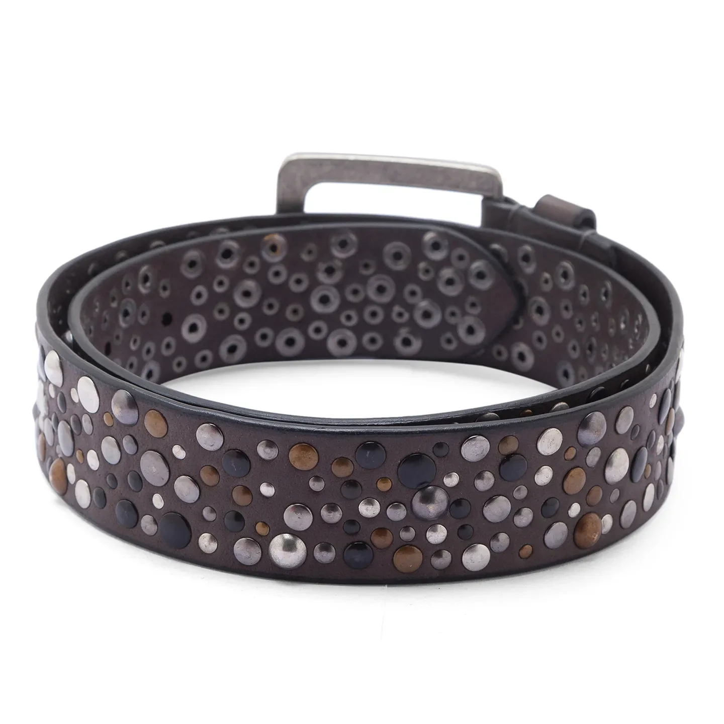 Grey Leather Men's Belt By Being Human Clothing - Image 2