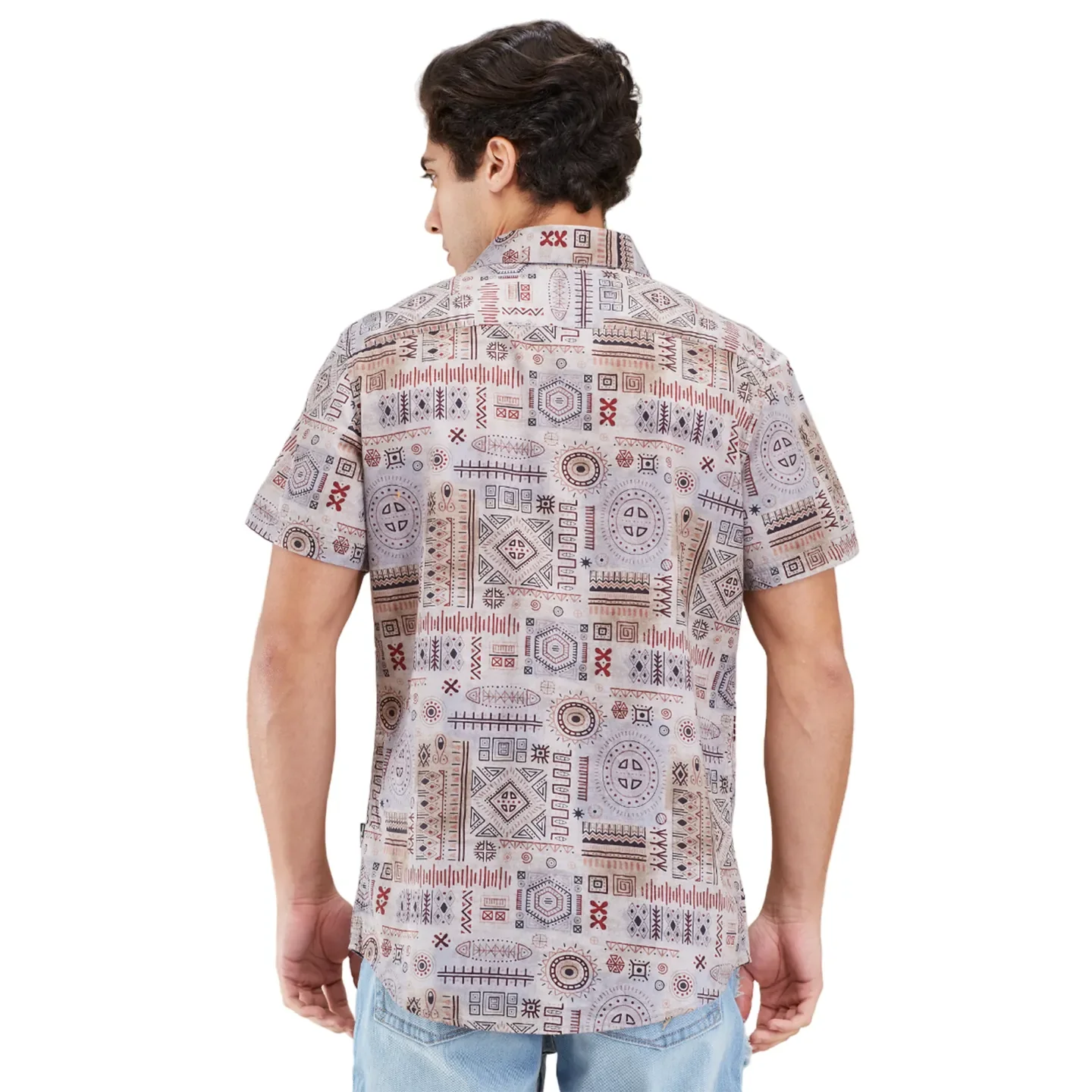 Grey Regular Fit Regular Collar Men's Shirt by Being Human Clothing - Image 3
