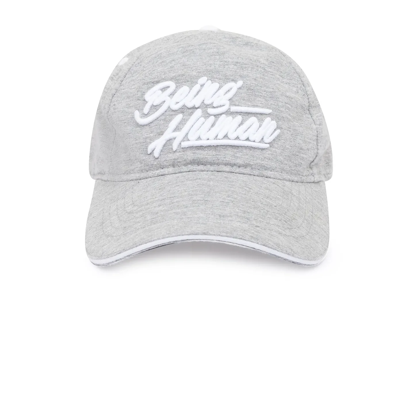 Grey Cotton Unisex Cap by Being Human Clothing