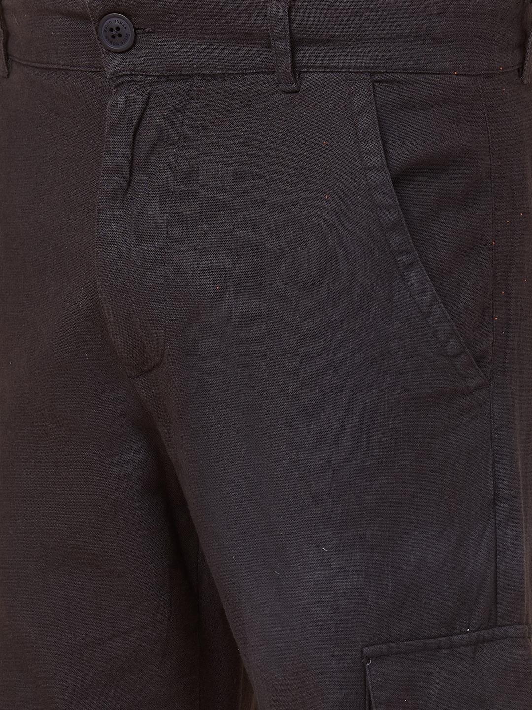 Charcoal Straight Fit Cargo For Men By Being Human Clothing - Image 4