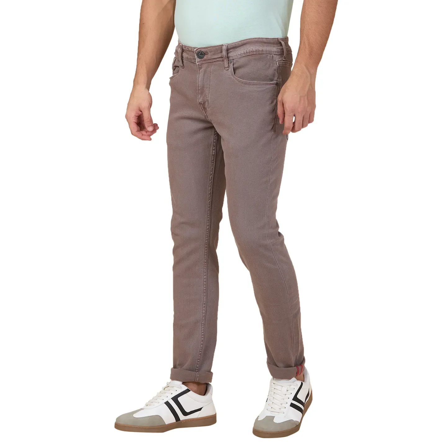 Steel Grey Skinny Fit Denims For Men By Being Human Clothing - Image 4
