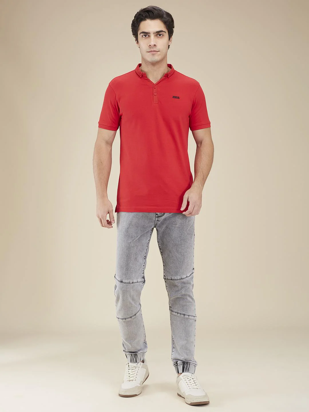 Grey Slim Fit Joggers For Men By Being Human Clothing - Image 5