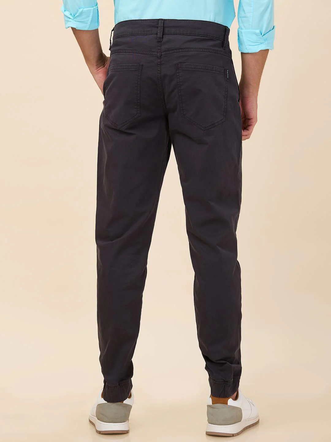 Charcoal Regular Fit Joggers For Men By Being Human Clothing - Image 3