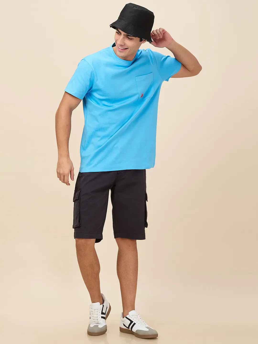 Charcoal Regular Fit Shorts For Men By Being Human Clothing - Image 6